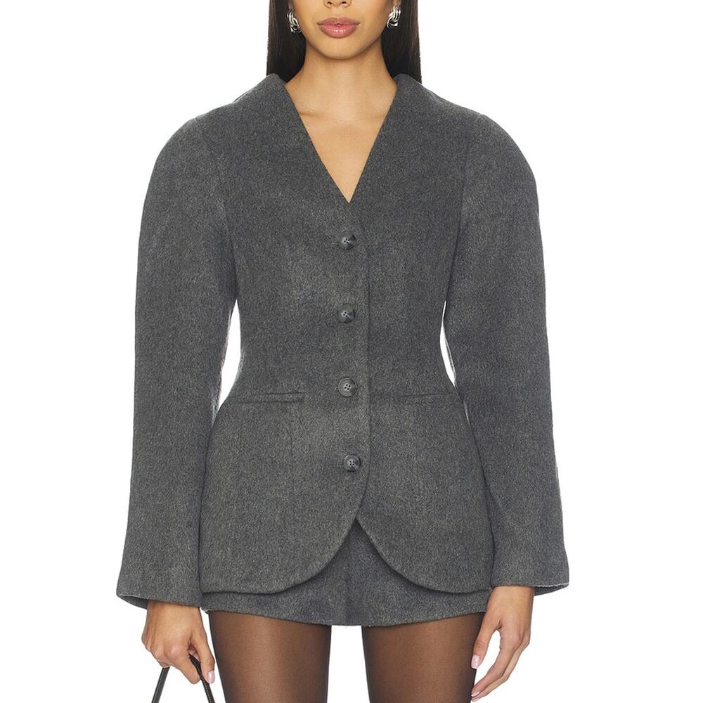 ASTR The Label Ada Tailored Gray Jacket Size XL